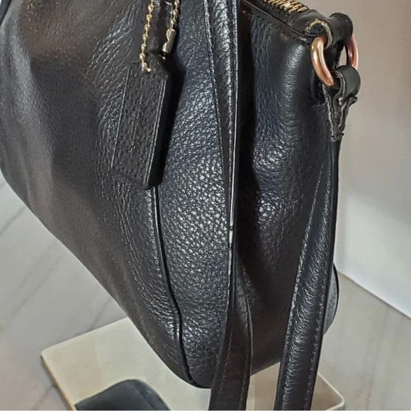 Coach Mini Kelsey Black Pebble Leather Bag F57563 - Picture 4 of 14